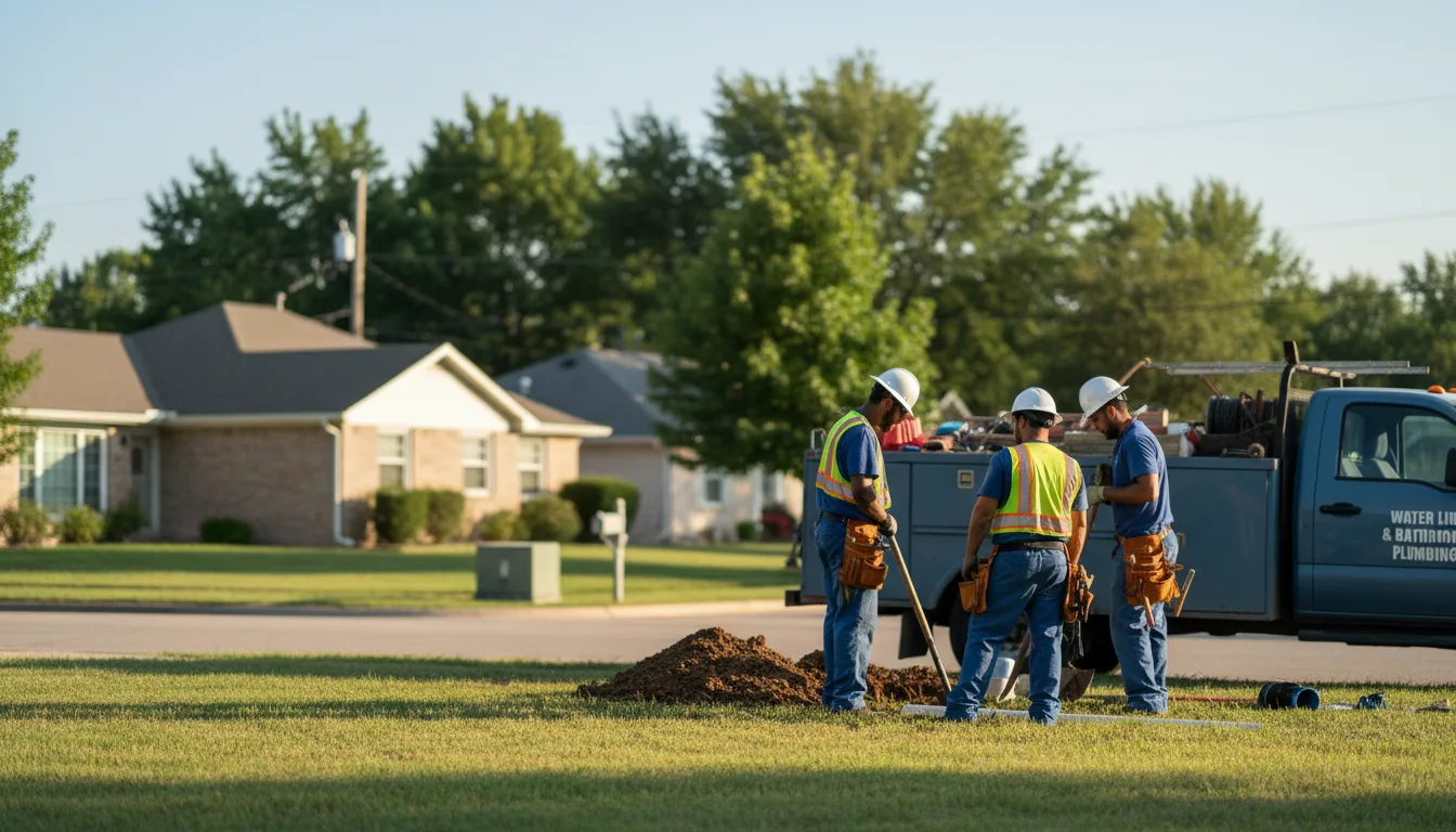 Residential water line and bathroom plumbing service in Hinckley, OH